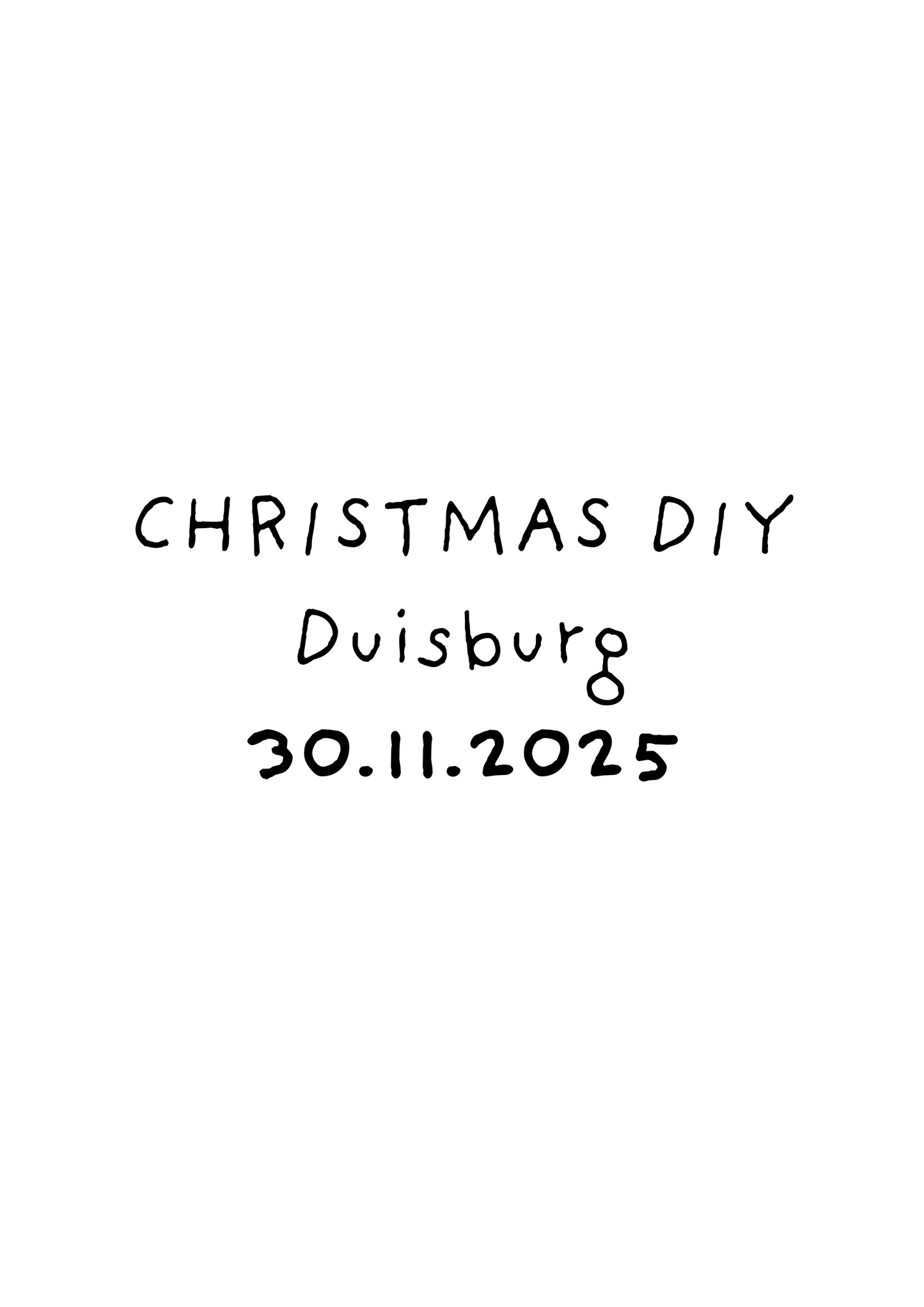 CHRISTMAS DIY - Mistelzweig Workshop kalt.weiss.trocken. Duisburg 30.11.2025 16 Uhr