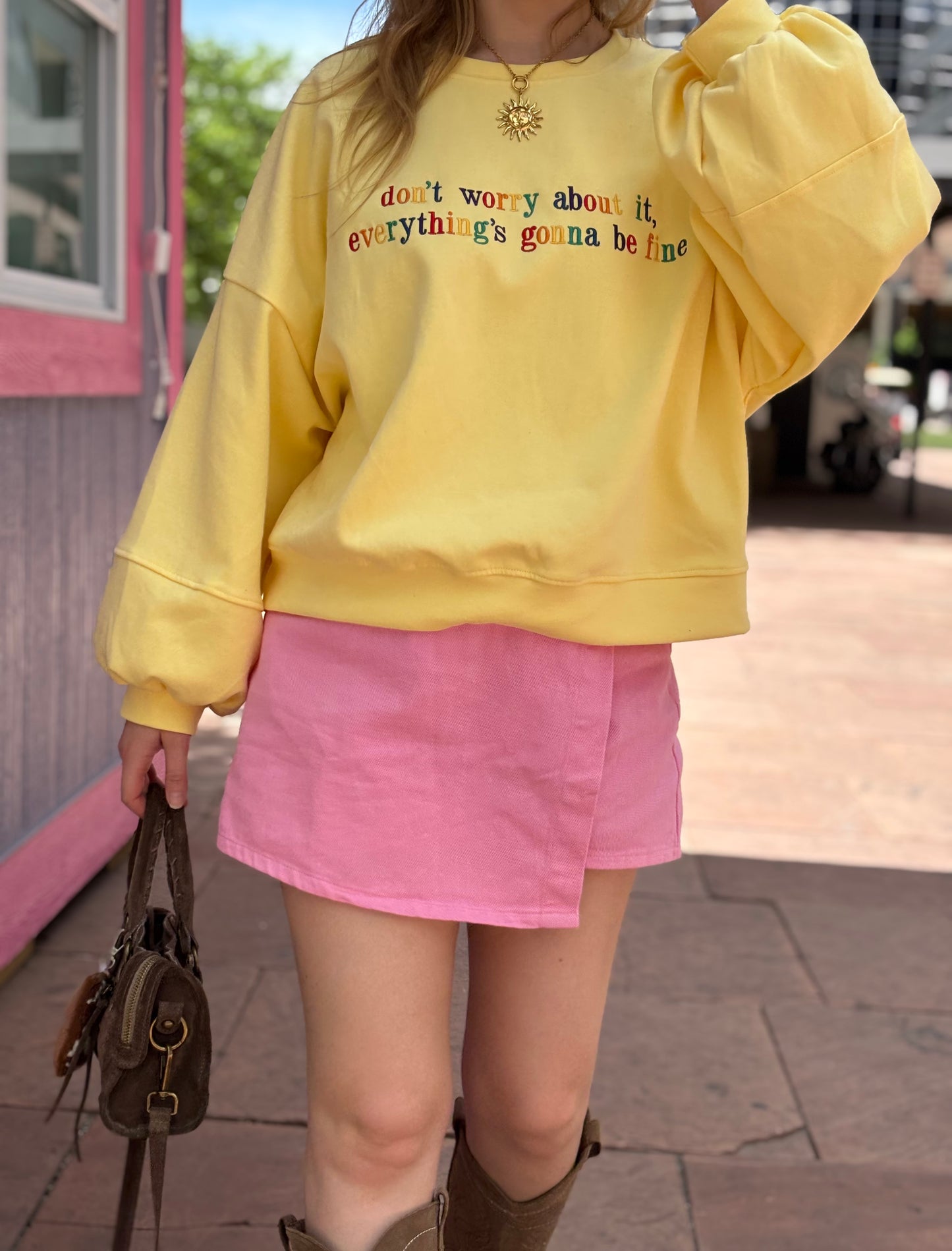 Sweatshirt: Don't Worry versch. Farben