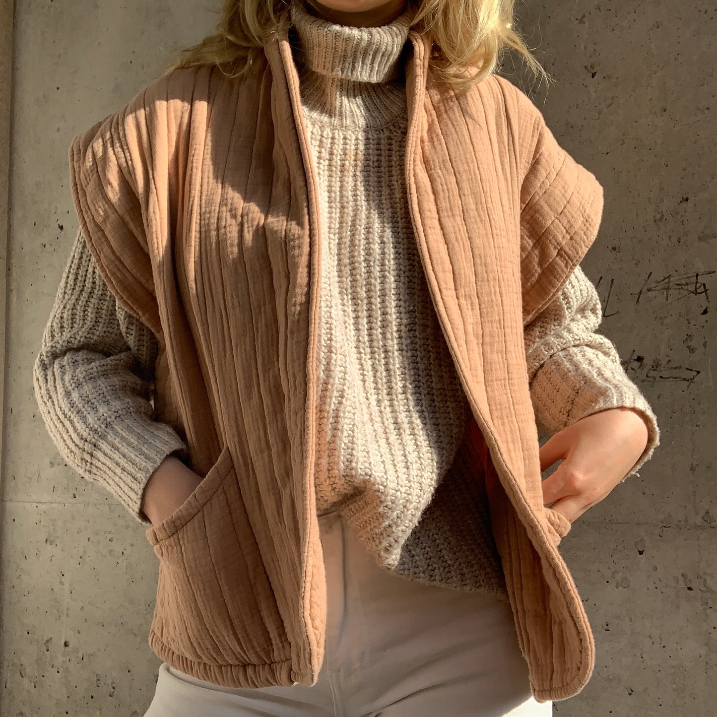 Musselin-Weste: Camille versch. Farben