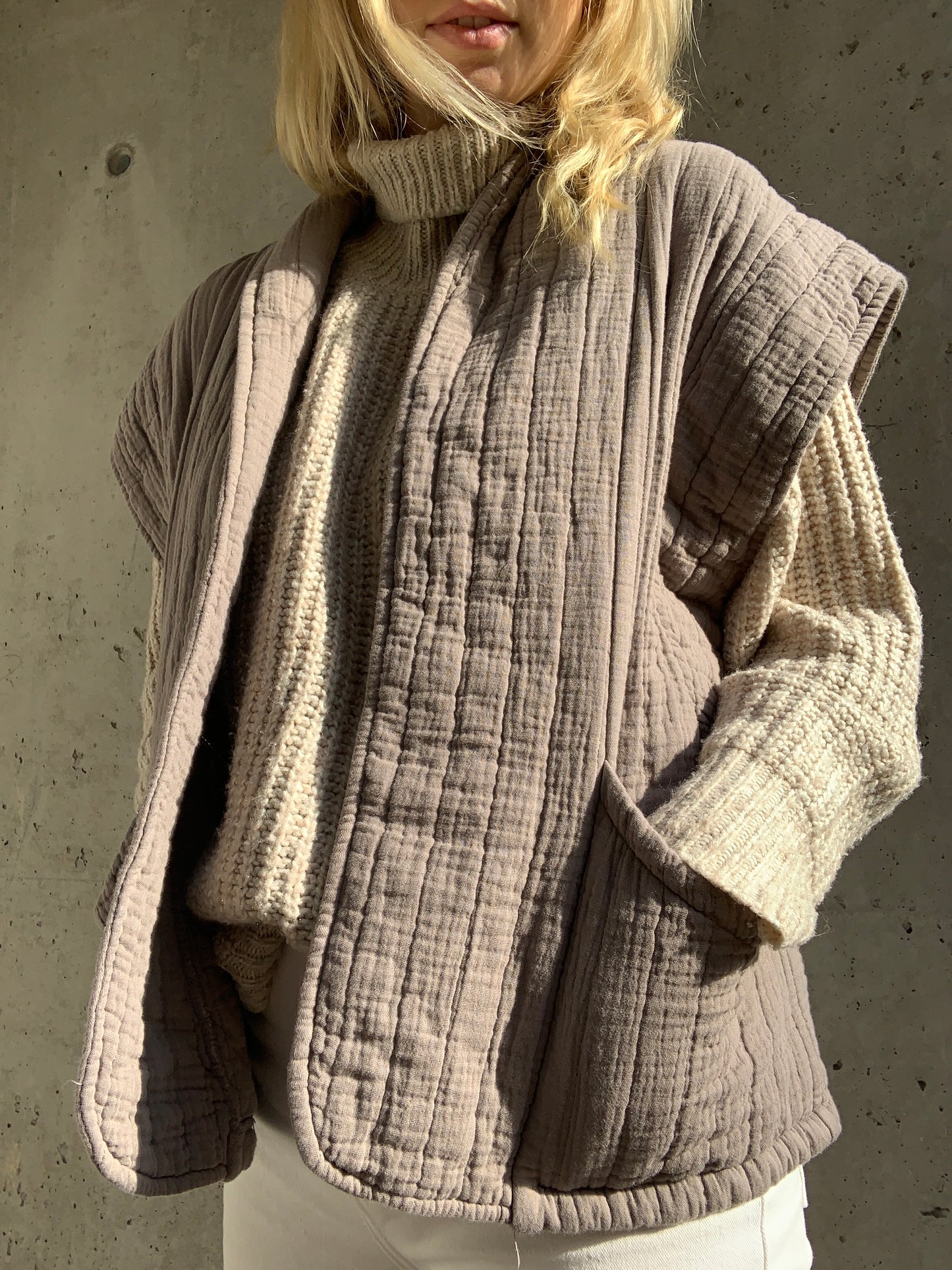 Musselin-Weste: Camille versch. Farben