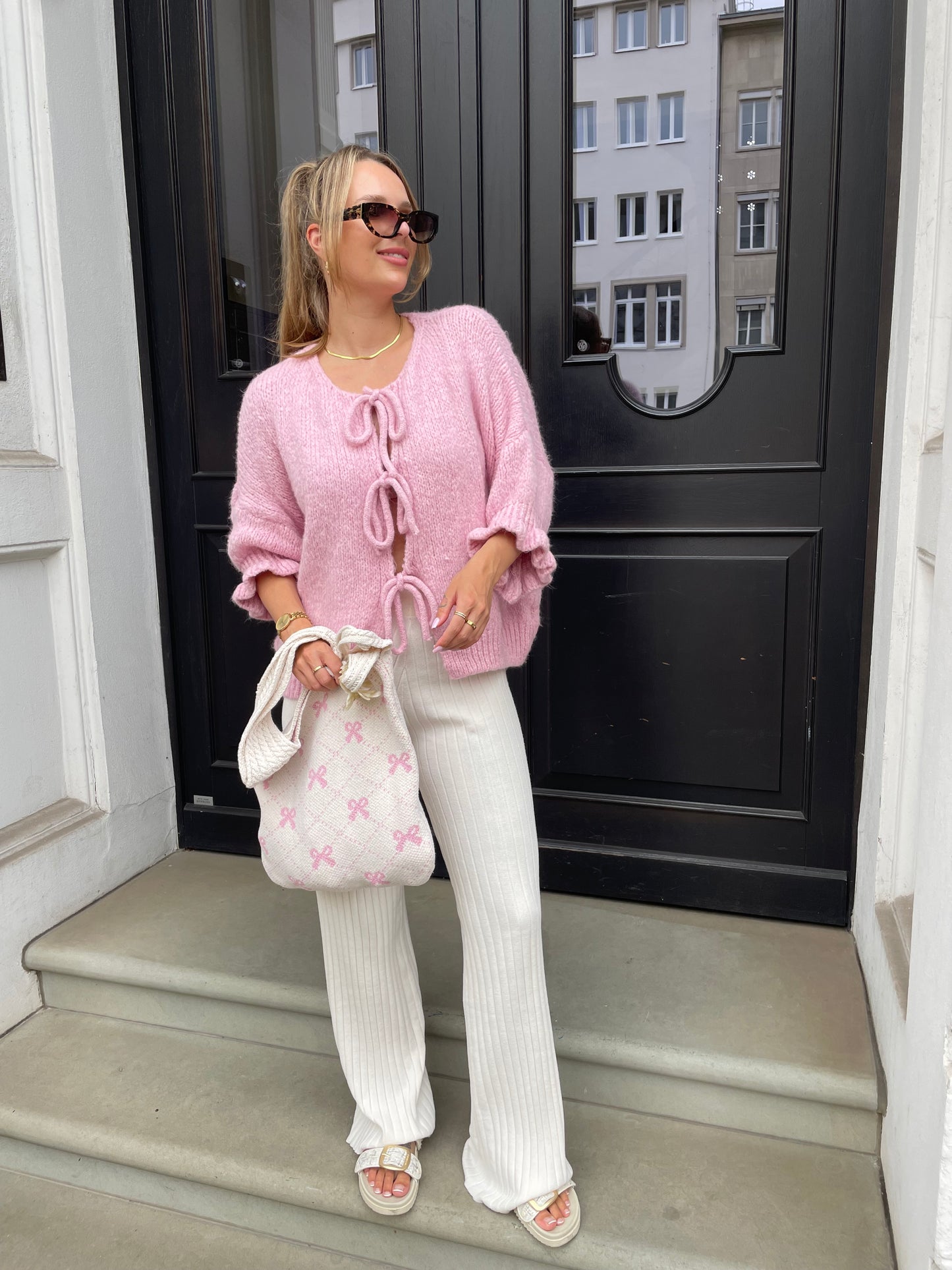 Oversize-Cardigan mit Schleifen: Daisy versch. Farben