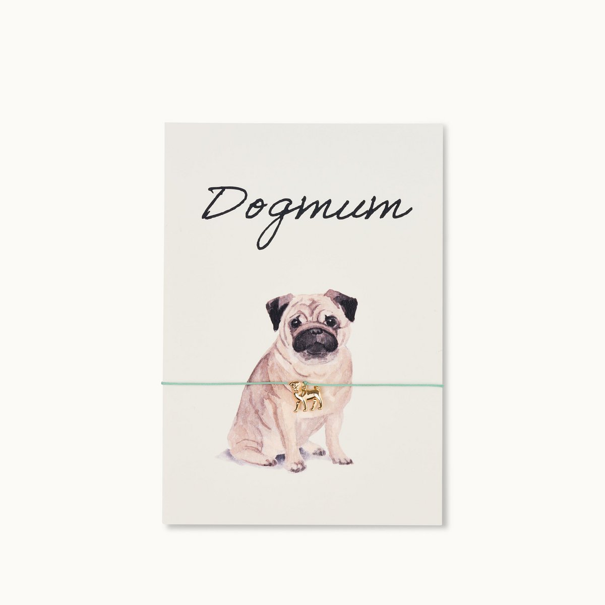 Armband-Karte: Dogmum - Pug