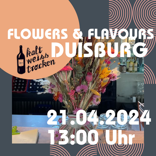 FLOWERS & FLAVOURS - Trockenblumenbouquet Workshop und Brunch kalt.weiss.trocken. Duisburg 21.04.2024 13 Uhr
