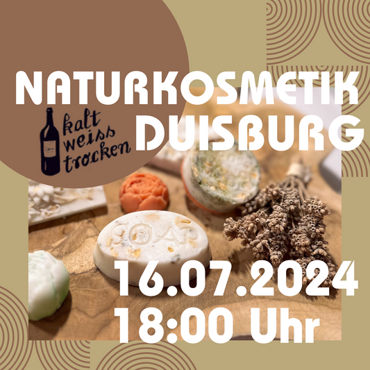 Naturkosmetik Workshop by KENSHI kalt.weiss.trocken. Duisburg 16.07.2024 18 Uhr