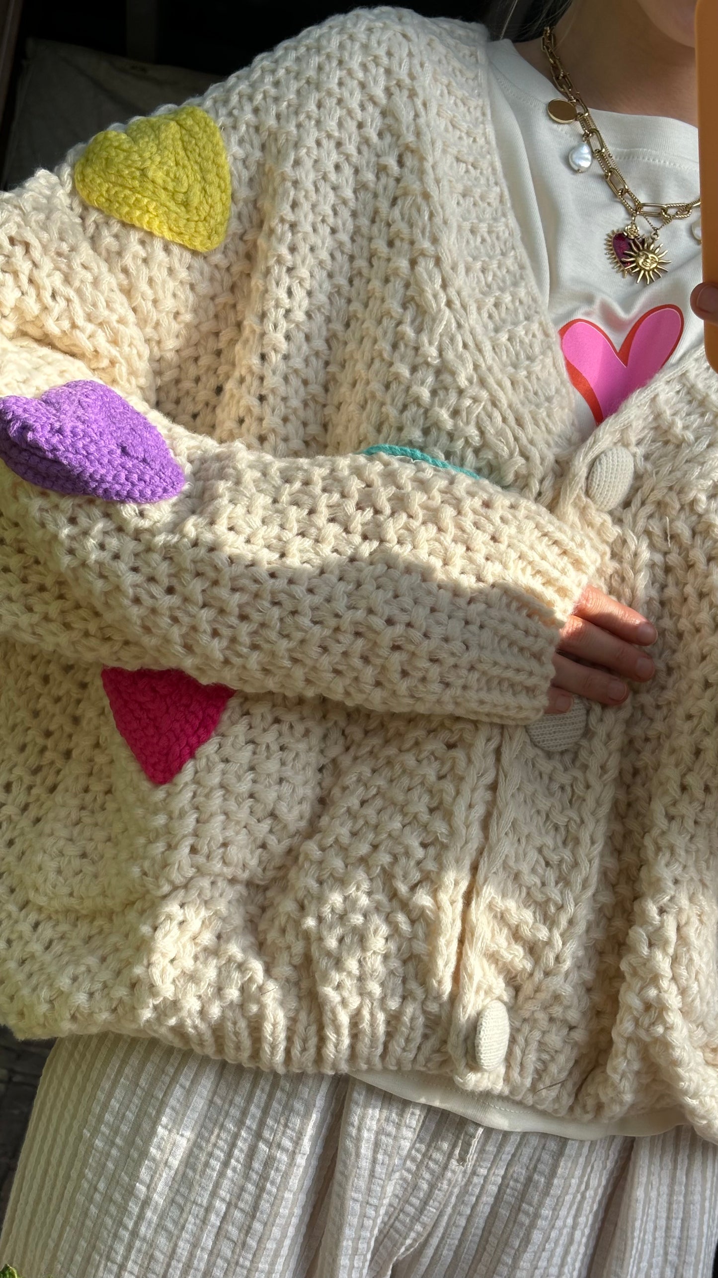 Handgemachter Cardigan: Sandy versch. Farben