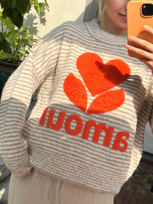 Pullover: Amour versch. Farben