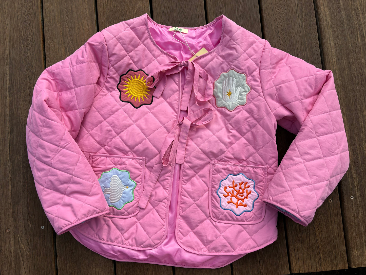 Jacke mit Schleifen: La vie en rose