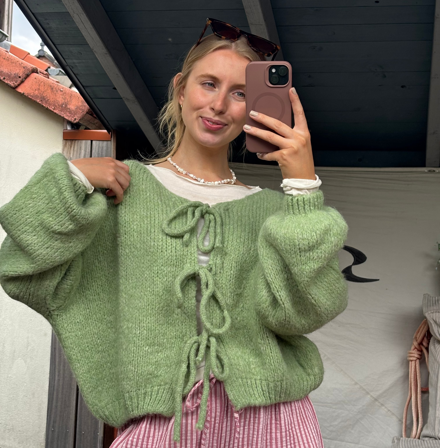 Cardigan: Pistachio Leni