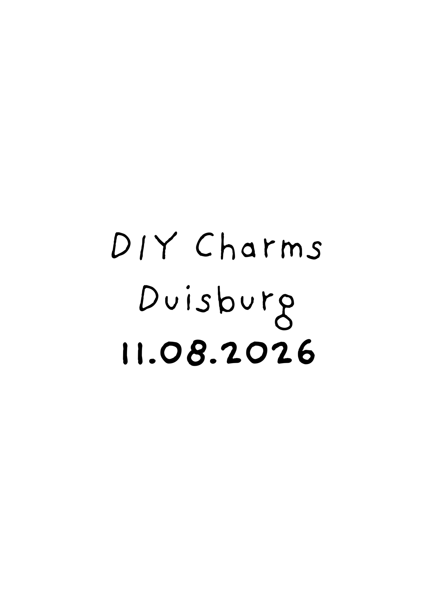 DIY Charms Workshop - kalt.weiss.trocken. Duisburg 11.08.2026 20 Uhr