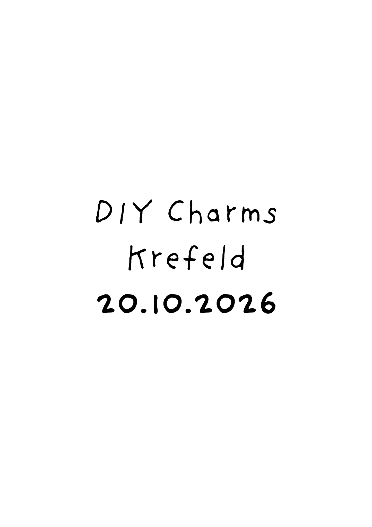 DIY Charms Workshop - kalt.weiss.trocken. Krefeld 20.10.2026 18 Uhr