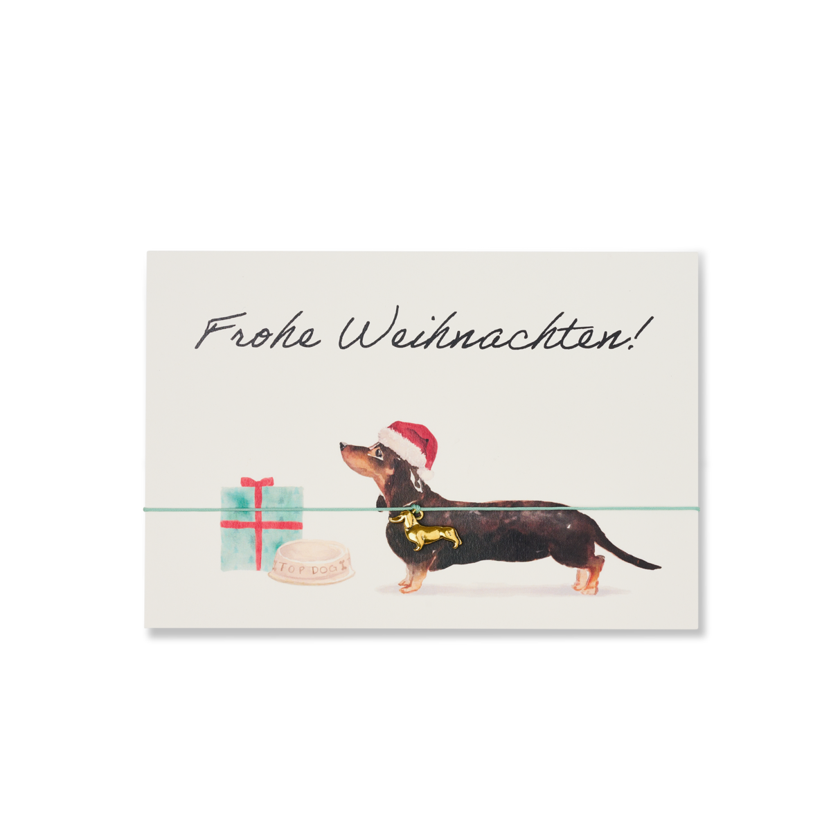 Armband-Karte: Merry Christmas - Dachshund