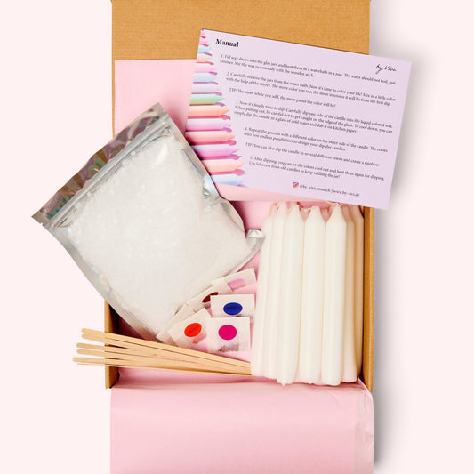 Do-It-Yourself-Box Dip Dye Kerzen: Pastel Edition